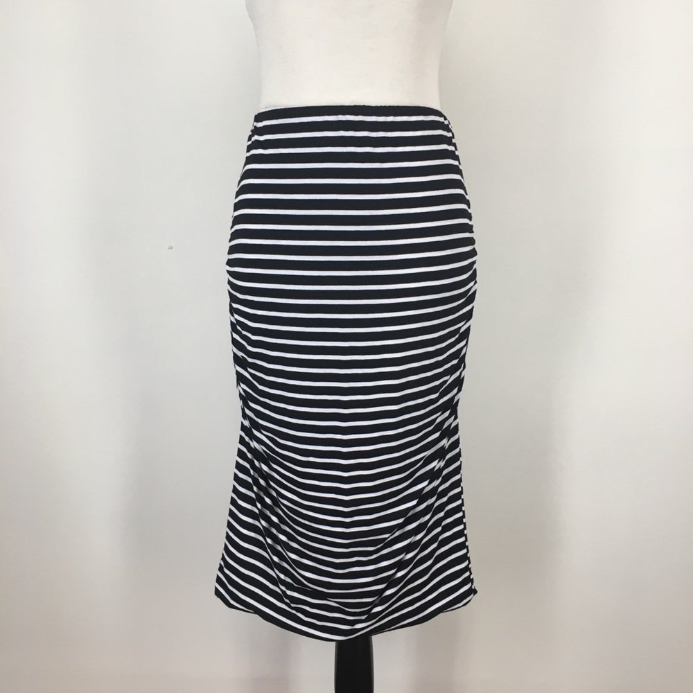 Olivia Moon Striped Midi Skirt